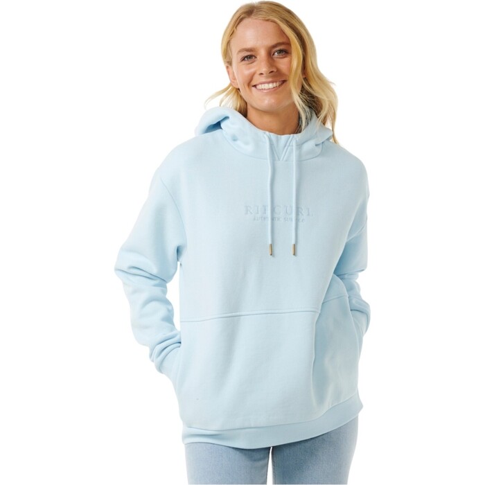 2024 Rip Curl Womens Premium Surf Hoodie GFEDU9 Light Blue Clothing Womens Wetsuit Outlet